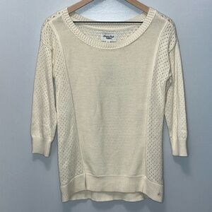 "NWT" American Eagle Outfitters Women's Boat Neck Cotton Knit Pullover Sweater-S